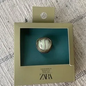Zara | Jewelry | Zara Limited Edition Round Glass Ring Collection 9 Of ...